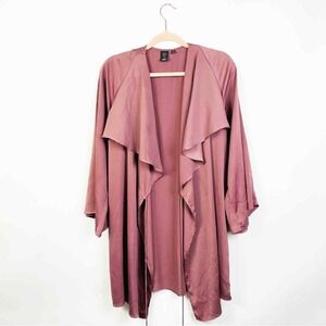 UNIQLO Mauve Waterfall Wrap Cardigan Size Small